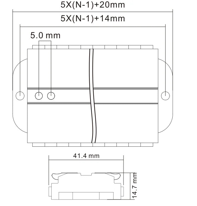 KV233-500T-2P 2P 250V 32ATerminals Wiring Quick Connector Quick-insert Push-type Terminal Blocks