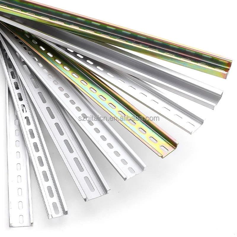 TH35-7.5 35mm Wide Conventional Steel Aluminum Control Panel Terminal Block Mounting Base Rail DIN RAIL