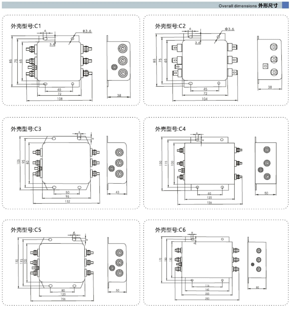 General Purpose Filter Three-Phase AC Power Filter 30A Power Filter with Plug-In Connection