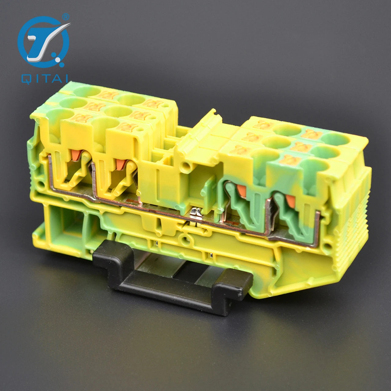 QPT4/2*2PE PT 4-QUATTRO-PE - Protective Conductor Terminal Block Earth Grounding 800V 32A Din Rail Install Mounting
