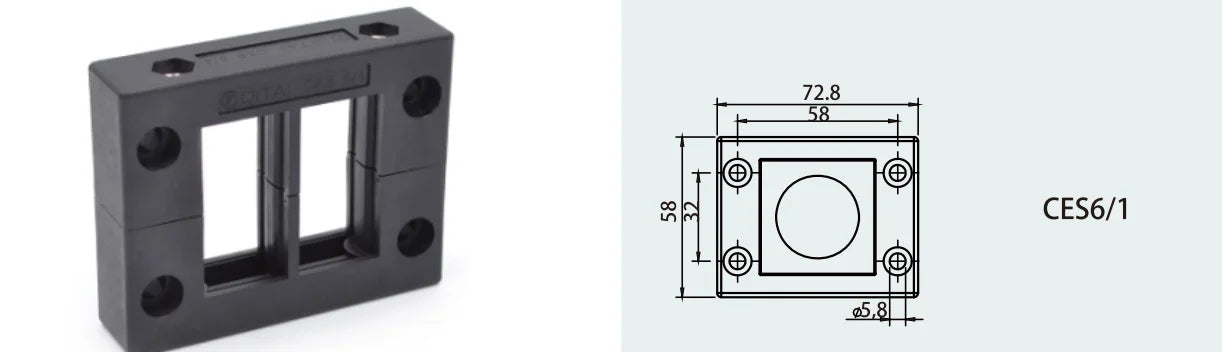 CES 6/1 Quick Installation Cable Entry Systems PA66 UL94 Nylon Material -40-140℃ Snap Cable Entry Gland Plate Original Title