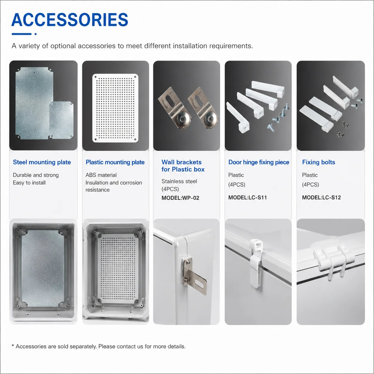 QITAI TE-AT-3546 IP66 Waterproof PC ABS Plastic Enclosure Box Transparent Cover Hinge Latches for Industrial Electrical Junction