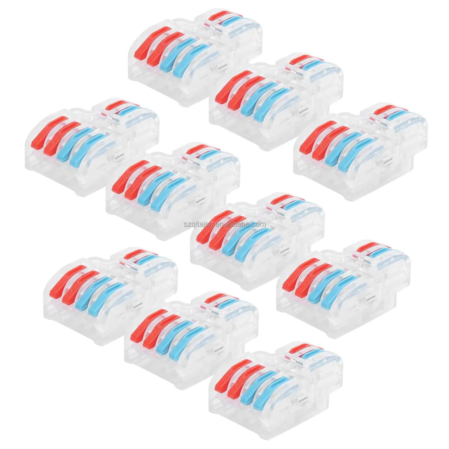 QDF Lever Wire Connectors Clear Transparent Quick Wiring Cable Connector Out Push-in Conductor Electrical Connectors