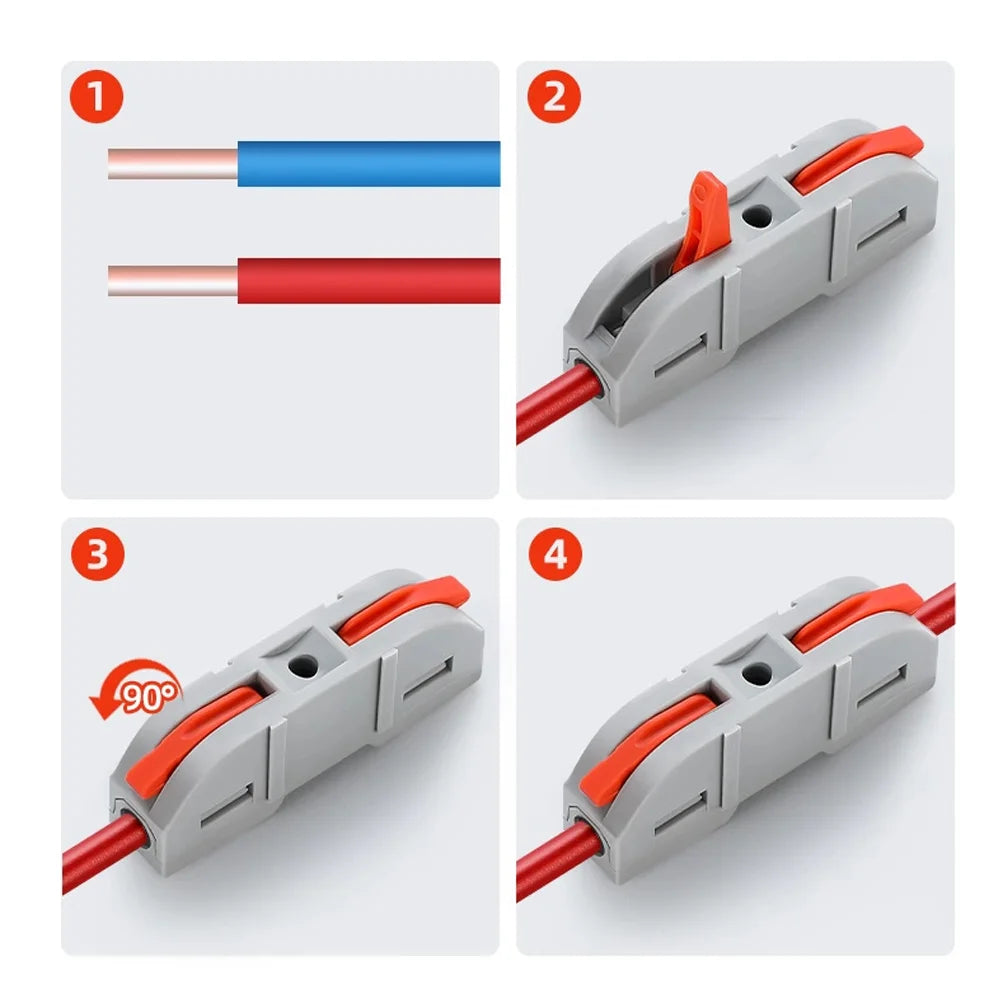 Universal Quick Splice Connectors 1P Push-in Wire Terminals Electric Wire Copper Contact