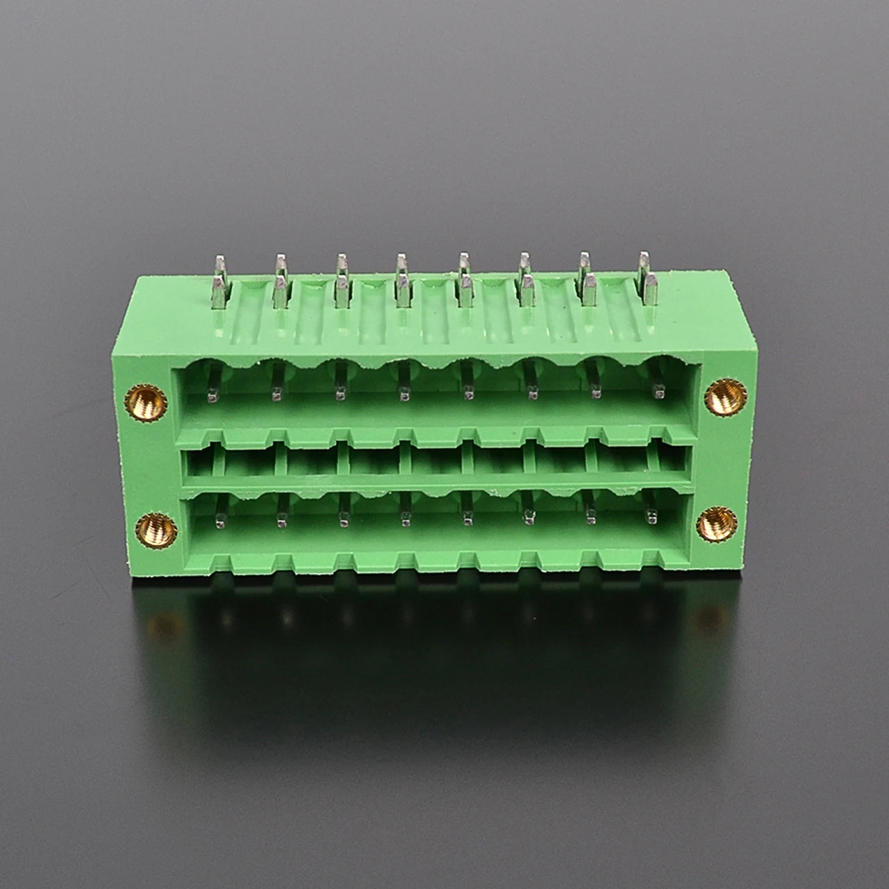 QSD-508RF-2X8P 5.08mm Pitch Double-deck 2X8P Green Simple Cheap Male and Female PCB Screw Terminal Blocks Types With Flange