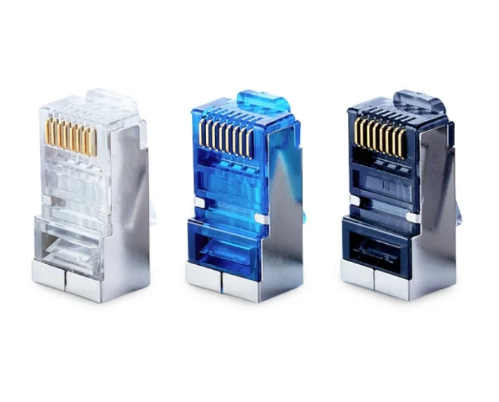 QX845 Connectors Shielded Terminals Ethernet Cable Plug Crystal Cable Connectors Rj45 Connector Rj45 Pass Through Connector