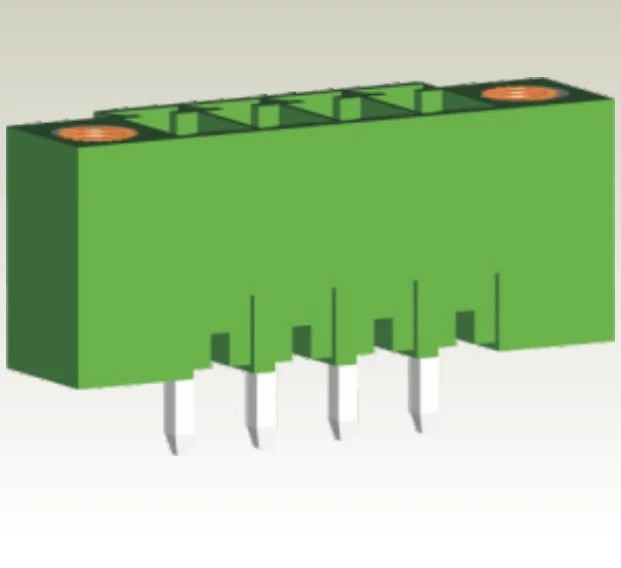 QS-381VF PCB Terminal Blocks 3.81mm Pitch 2-24P 300V 10A Green High Strength Screw Connector