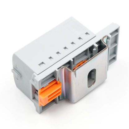 QPTFX 6/12*2.5H Spring Connection Copper Contact 24A Max Continuous Amp Industrial Use Distribution Block Made Brass Plastic PC
