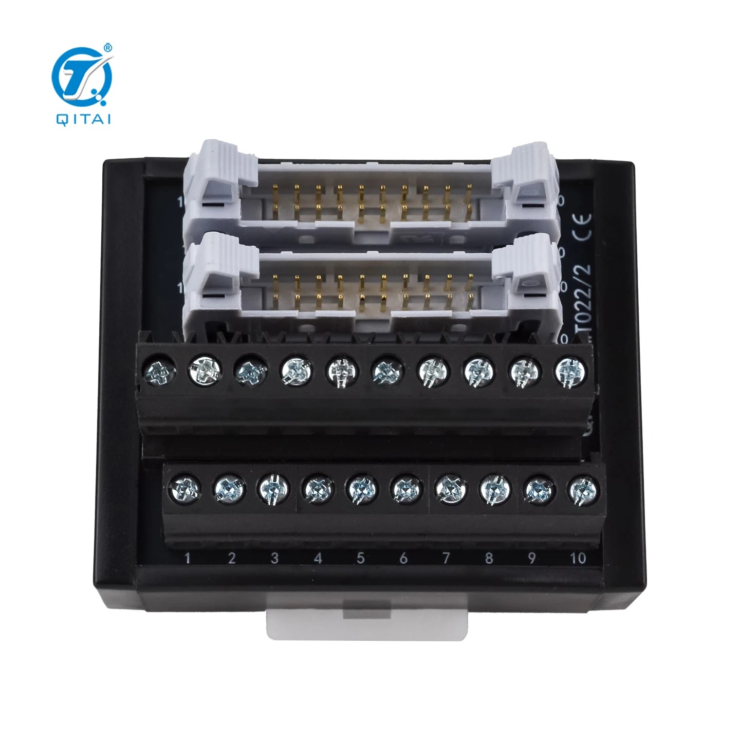 QMT022-2 20-Pin MIL Connector PLC Terminal Station Screw Connection DC24V 1A DIN Rail for Automotive Control Interface