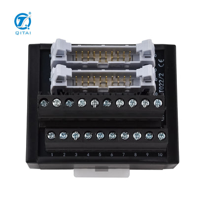 QMT022-2 20-Pin MIL Connector PLC Terminal Station Screw Connection DC24V 1A DIN Rail for Automotive Control Interface