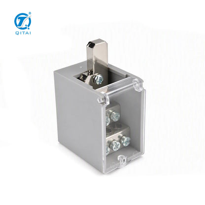 QJFX-125/6x10N2 125A Circuit Breaker Distribution Block 1 in 6 Out 10mm2 Screw Terminal for Load Center Electrical Panel