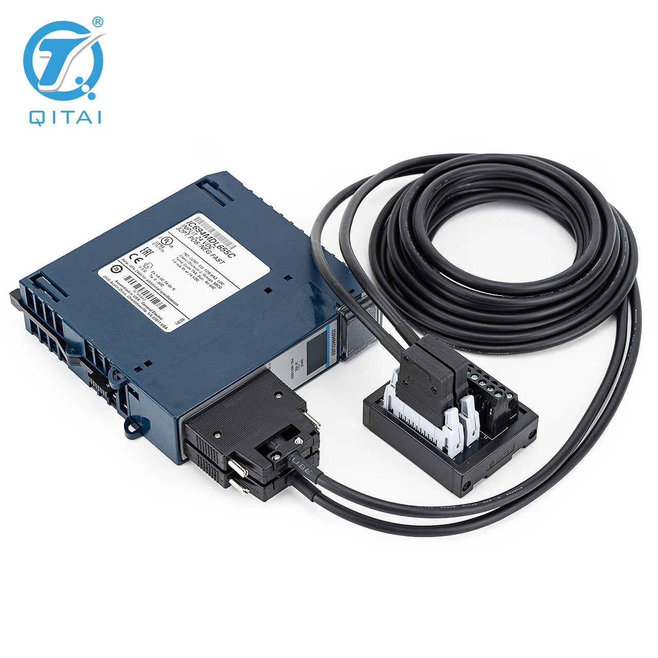 QMT022-2 20-Pin MIL Connector PLC Terminal Station Screw Connection DC24V 1A DIN Rail for Automotive Control Interface