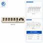 QMT-SV6 6 Way Solenoid Valve Manifold Connector Terminal Block DC24V 70mA DIN Rail Mount NPN PNP for PLC Pneumatic Control