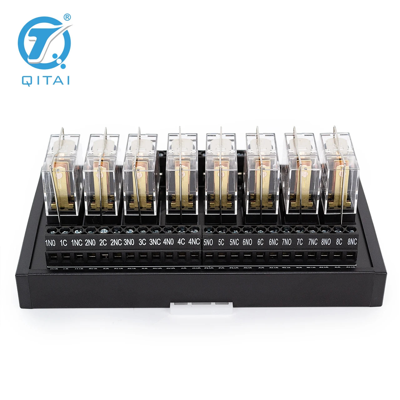QITAI QMY434-P 1C and 2C High Power 10A 30V Screw Relay Module Terminal Block 8-Channel