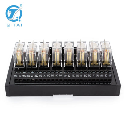 QITAI QMY434-P 1C and 2C High Power 10A 30V Screw Relay Module Terminal Block 8-Channel
