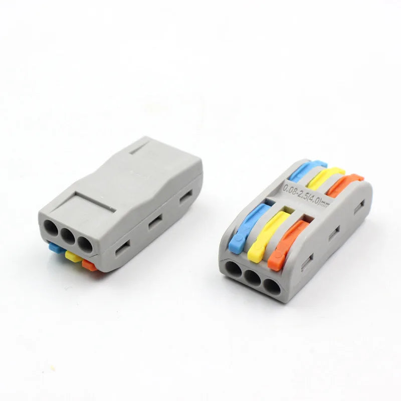 QPCT-2-3 250V 32A 3way Plug-in Automotive Quick-Connect Tool-Free Push-in Terminal Blocks