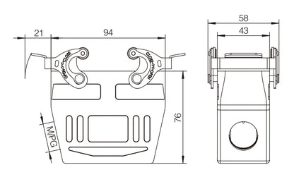 H16B-SKH-2L-PG29 Heavy Duty Connector Compact Series Top Entry Protective Hoods