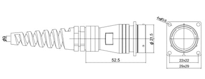 PTL20-10S   20MM Professional Aviation Wire Connectors Manufacturer CNC Electrical Equipment 2-14 Pin Waterproof Connector