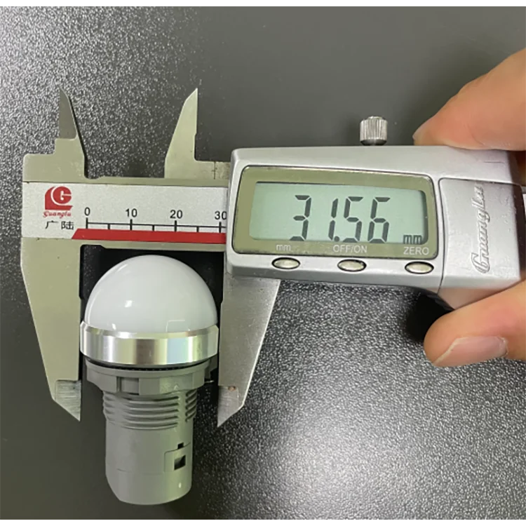 QDN22SA3 30mm Ball Head Metal signal Strong Light Red Green Yellow Bule Emitting LED Power Metal Indicator Light