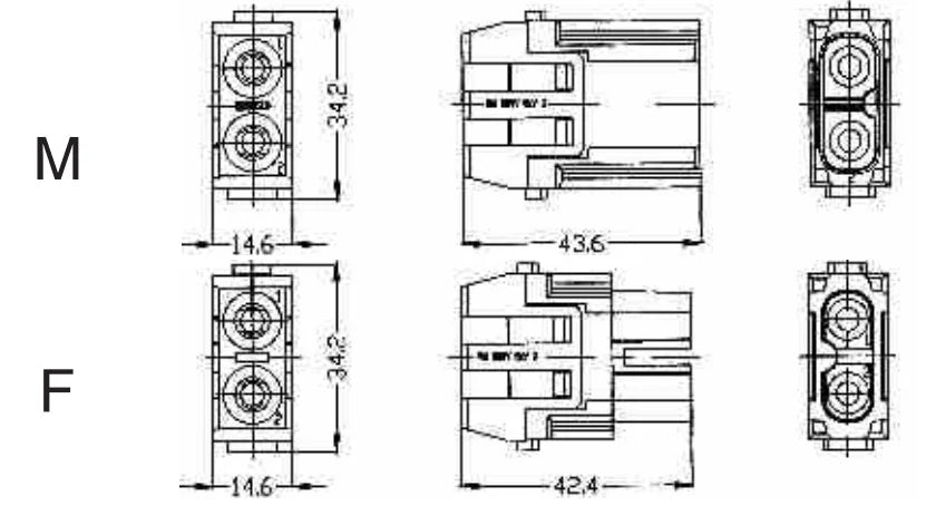 HMK-002-MC High Current  40A 1000V Heavy Duty Connector V0 Male Insert Crimp for Industrial Electric  Terminal