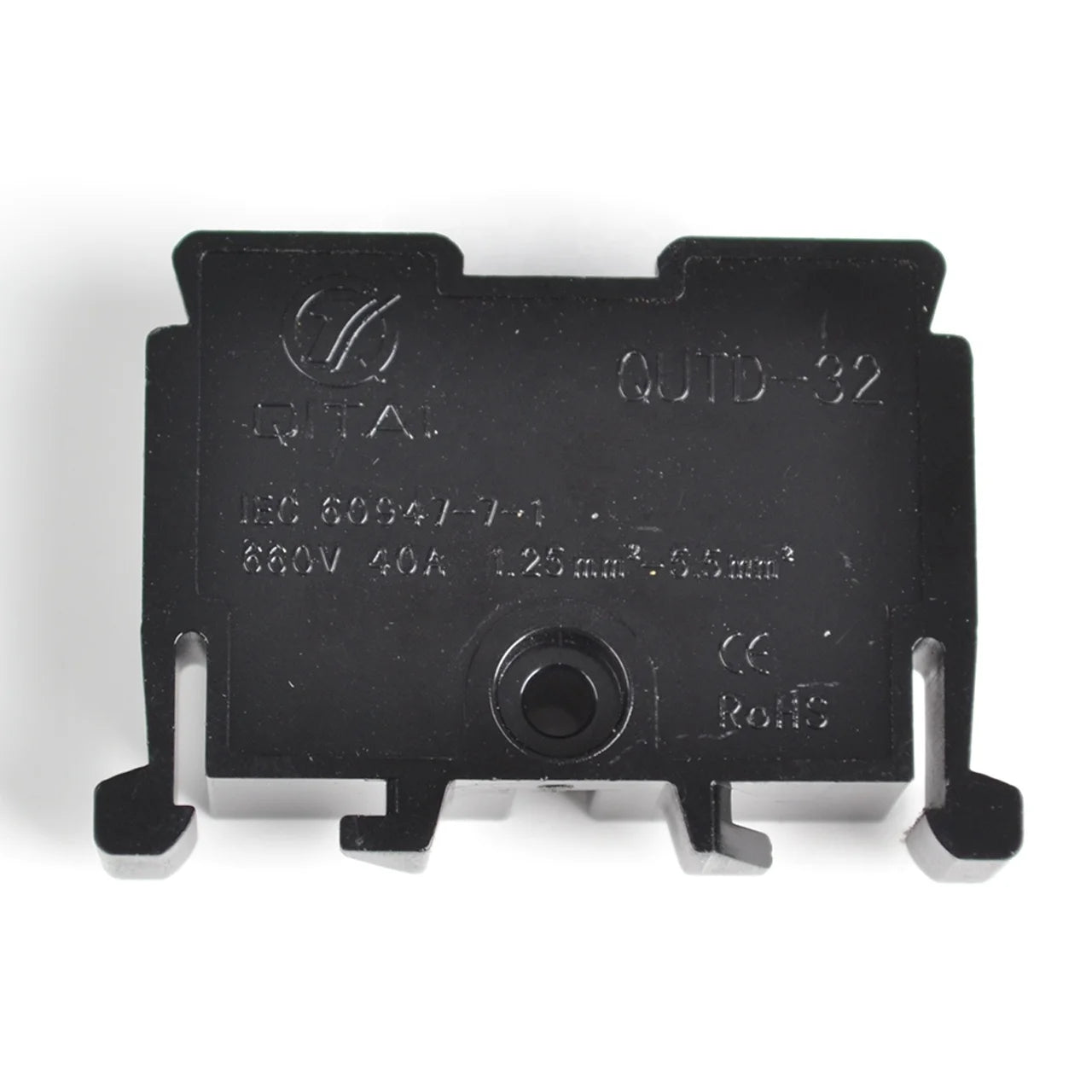 QUTD-32 Screw Terminal Block Double Pole Screw Terminal DIN Rail Mount Connection Terminal Industrial Terminal Block