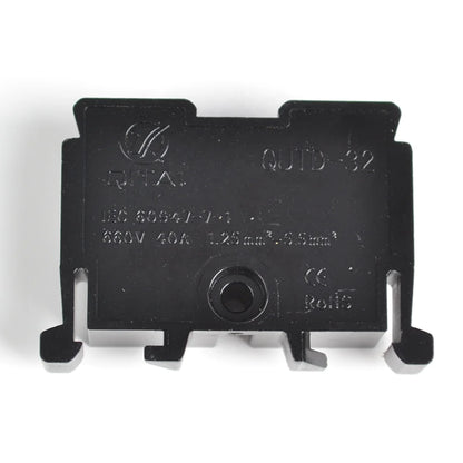 QUTD-32 Screw Terminal Block Double Pole Screw Terminal DIN Rail Mount Connection Terminal Industrial Terminal Block