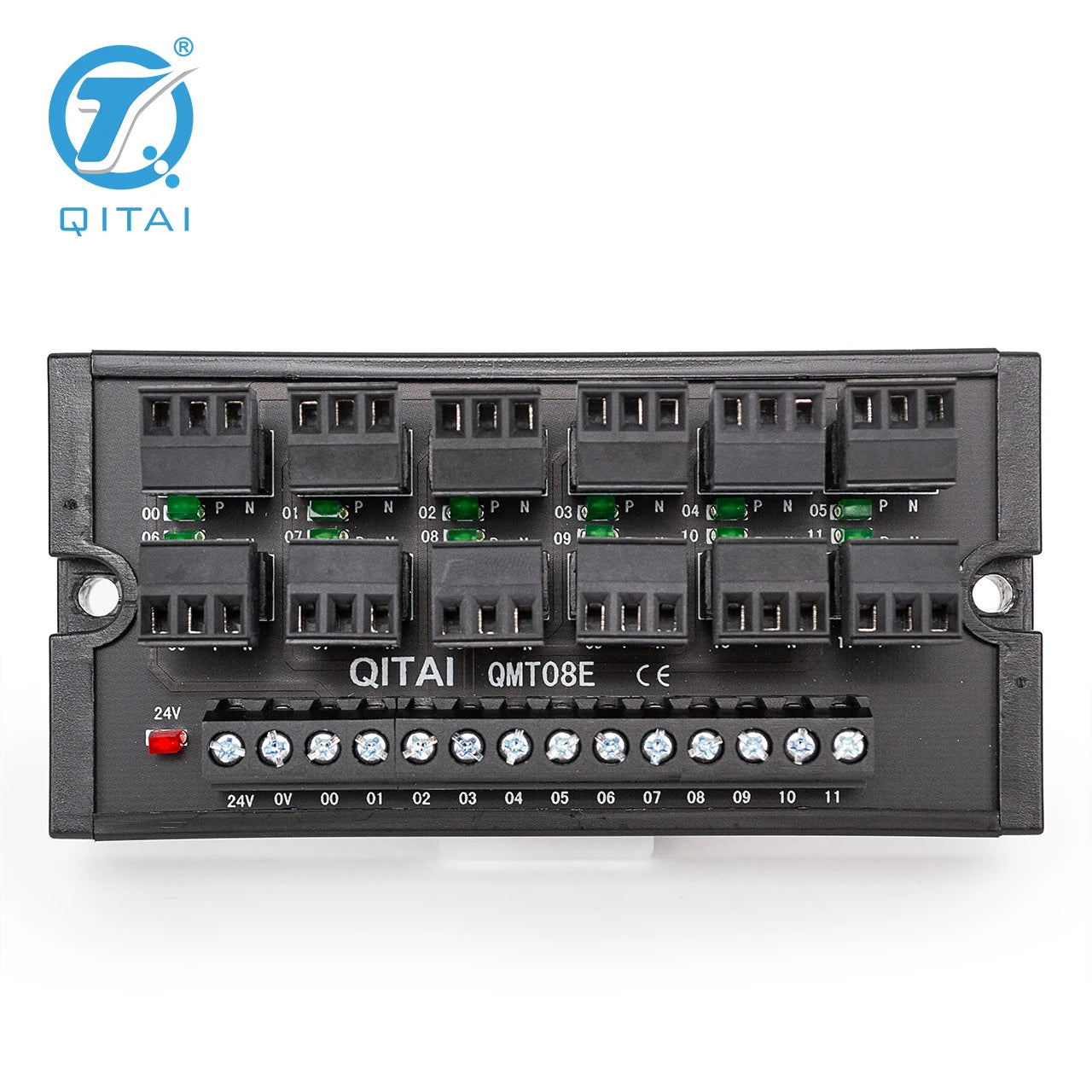QMT08E  12 Bit Intput Spring Terminal Block DC24V 1A PLC Module Connect with LED Light Remote Control NPN/PNP
