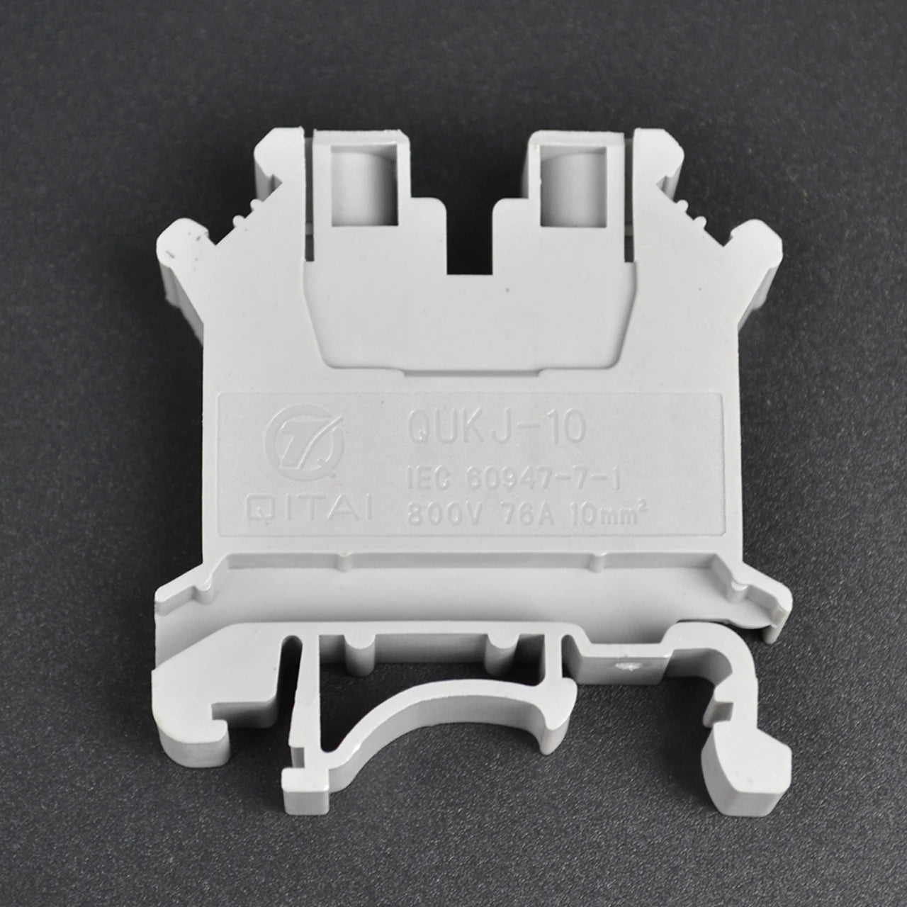 QUKJ-10 Screw DIN Rail Terminal Block side view