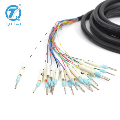 QX210-14DZ  Length Customization PLC Cable OEM Auto Control System Wire Harness AWG28 20P/MIL Terminal Block Cables