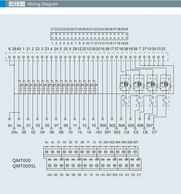 QMT000 1A DV24V PLC Terminal Block Module Industrial Grade Relay Terminal Station with High Current Capacity for PLC Interfaces