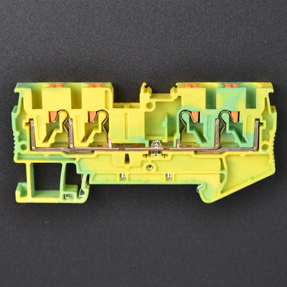 QPT-4/2*2PE  PT 4-QUATTRO-PE  Din Rail Ground Terminal Block 4 Connections  Push-in Connection 0.2-4mm²