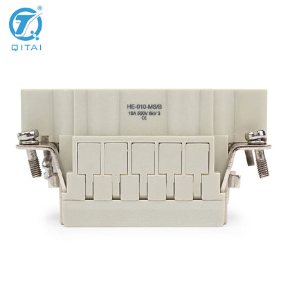 HE-010-MS  16A 500V  DC Power Connector Type and Male  Plug Compact Series Heavy Duty Connector Crimp Terminal Male Insert