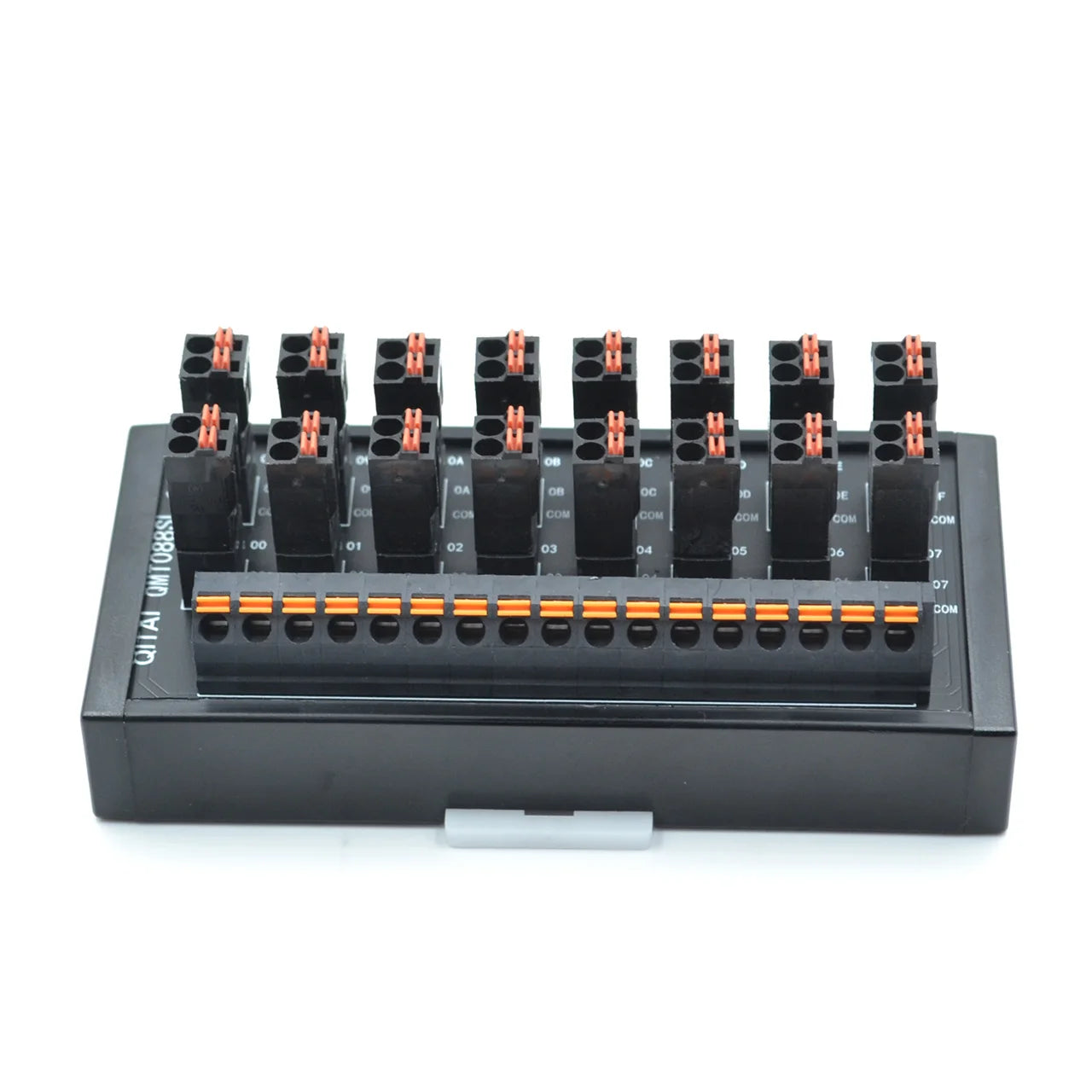 QMT088SL 16-Bit Output Terminal Block DC24V 1A PLC Module with LED Light Remote Control Compatible with DIN Rail