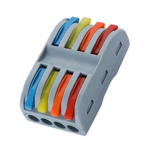 QPCT2-4C Factory Supply High Quality 4P Push-in Power Terminal Block with Copper Contacts and PC Housing 32A 250V Rated