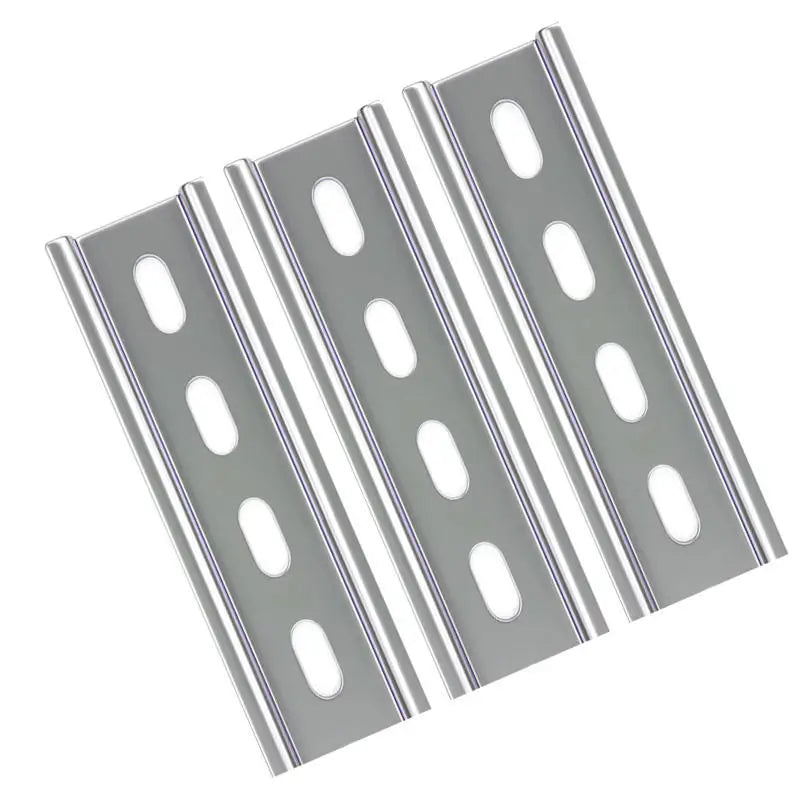 TH35-7.5 DIN Rail Perforated Customizable Length Slotted Din Mounting Rail 1m or 2m Fixed Hole Industrial Steel /Aluminum Rail