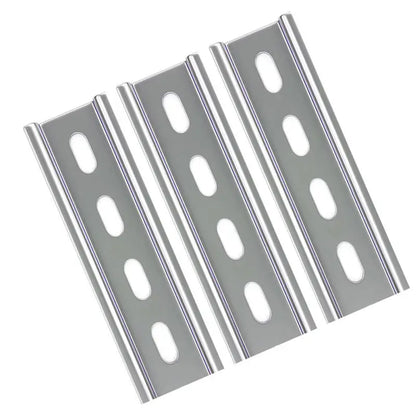 TH35-7.5 DIN Rail Perforated Customizable Length Slotted Din Mounting Rail 1m or 2m Fixed Hole Industrial Steel /Aluminum Rail