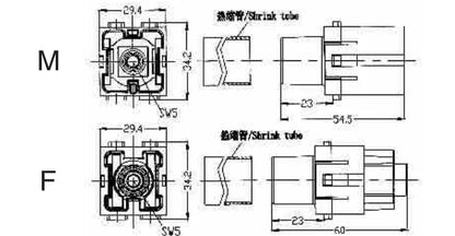 H2MK-001-M 200A 1000V Heavy Duty Connector V0 Male Insert Crimp Terminal for Industrial Electric Communication Equipment