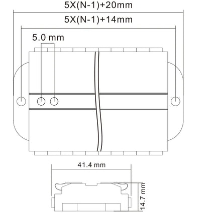 KV233-500T-2P 2P 250V 32ATerminals Wiring Quick Connector Quick-insert Push-type Terminal Blocks