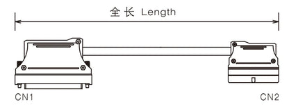 QX21C-1   AWG28  40P/ FCN  20P/MIL Cable PLC I/O Cable Copper Flexible Insulated Wires and Cables  500-10000 mm