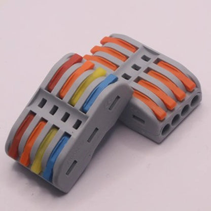 QPCT2-4C Factory Supply High Quality 4P Push-in Power Terminal Block with Copper Contacts and PC Housing 32A 250V Rated