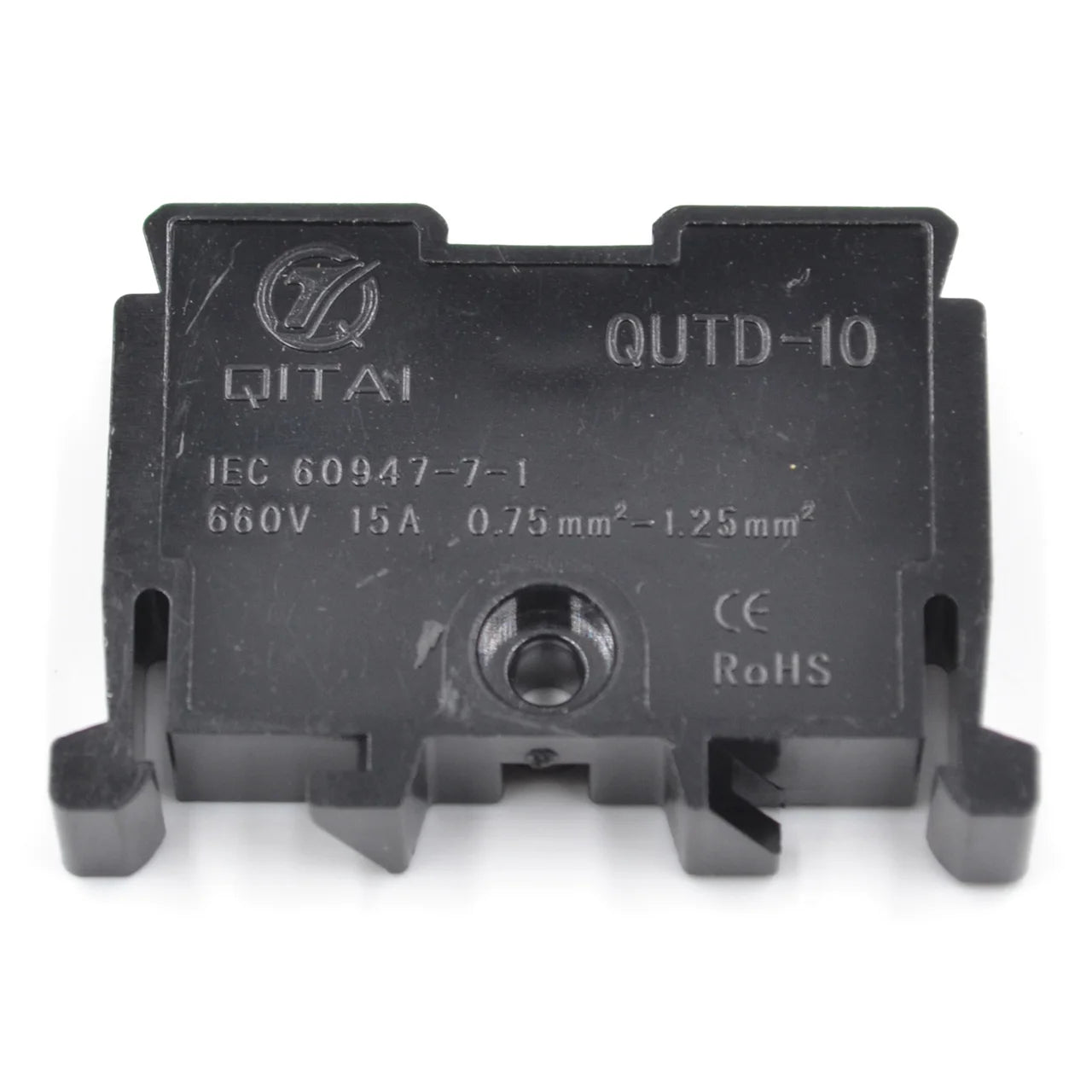 QUTD-10 660V 15A 0.75-1.5mm² TBR-10 2-Contacts Din Rail  Cassette Terminal Blocks Brass Conductor Combined Rail Mounted