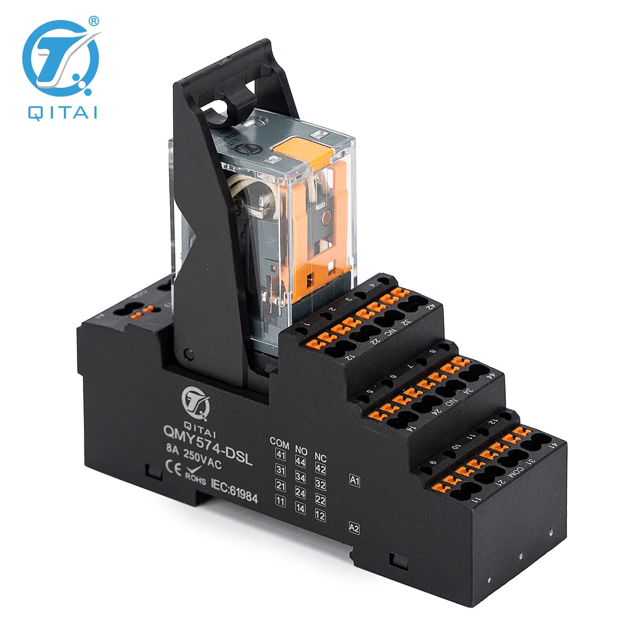 QMY574-DSL Relay Modules Sockets 8A 250V Relay with Base NO NC With Led Light