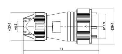 PTV20-12A Waterproof Dustproof Industrial Plug Multicore Connector 2/3/4/5/6/7/8/9/10/12/14 Pin Circular Connector