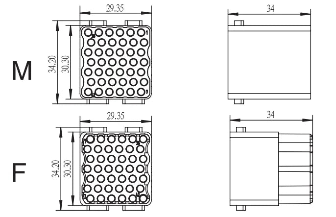H2MDD-042-FC Heavy-Duty Connector IP65 for Medical Gear Low-Noise Transfer Anti-Bacterial Modular Design Stable Operation
