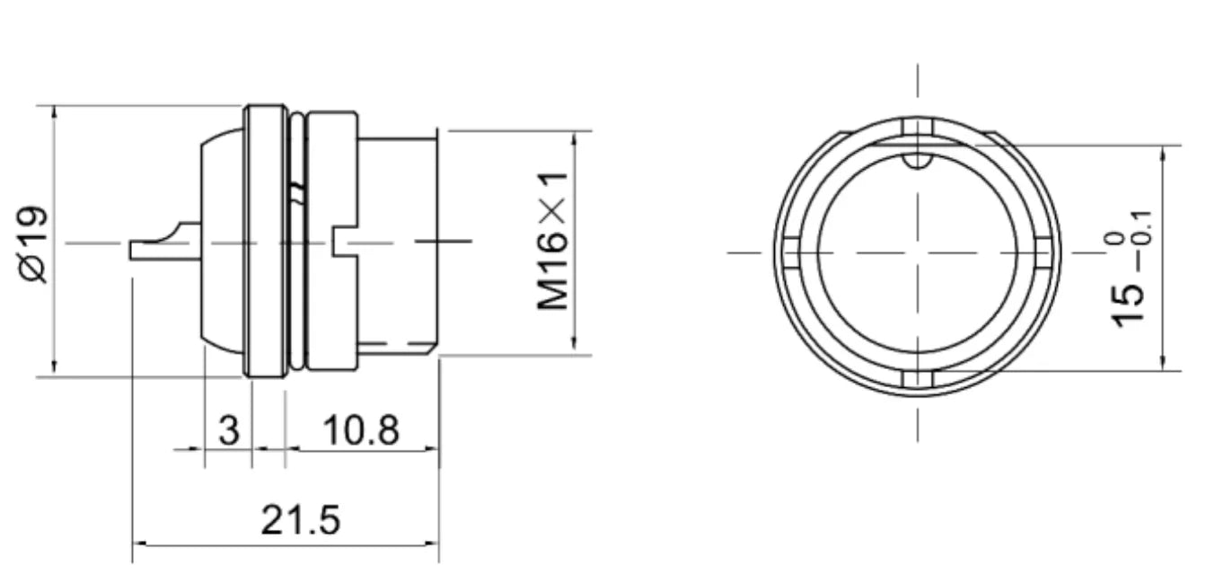16M-9F 2 3 4 5 6 7 8 9 Pin Butting Type Socket K 16mm 250V Metal Circular Aviation Connector Waterproof for Aviation