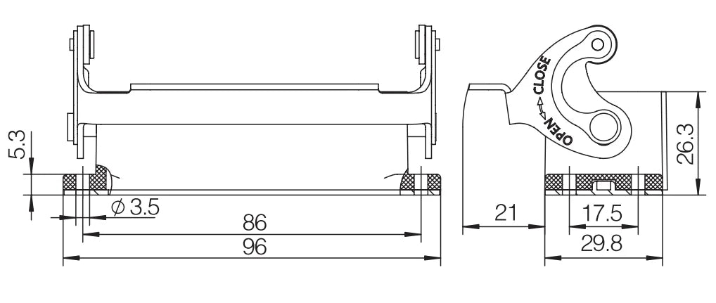 H16A-CV-2S Heavy Duty Connector Compact Series Top Entry Protective Hoods