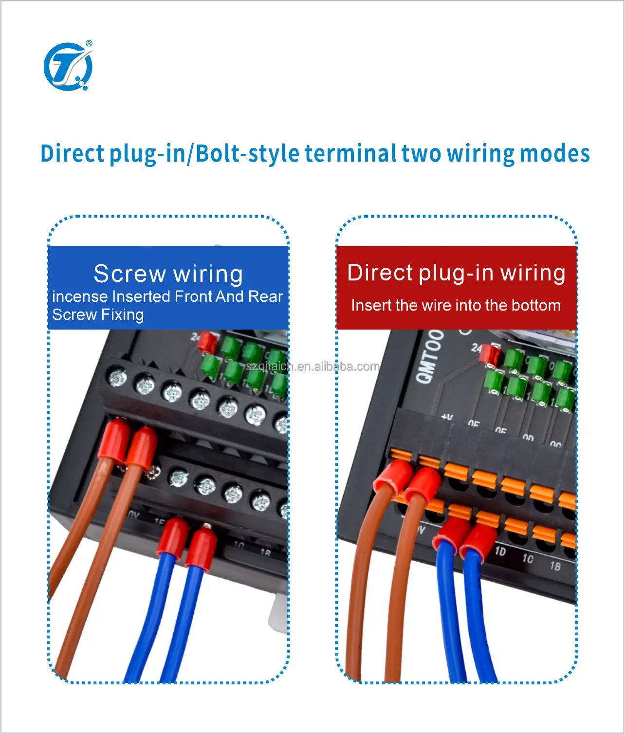 QMT001 DC24V 1A LED Light Terminal Block Customized for Fuji SPM/SPH Series PLC