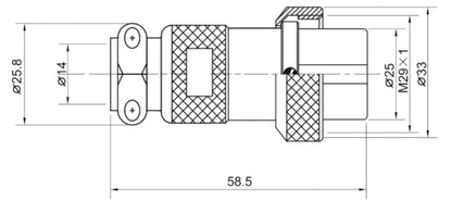 30M-3A Male/Female GX30 2-14 Pin Flat Shape Aviation Plug Power Wire Connections Microwave Radio 30mm Panel Connector
