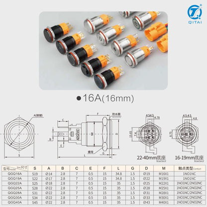 Customizable Various Automation and Mechanical Equipment Switches Knobs Led Push Buttons & Press Buttons