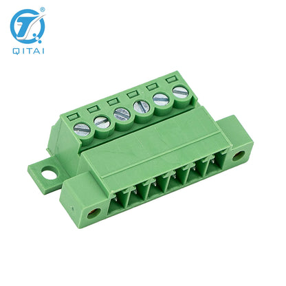QPS-381ST-6P 6 Pole 3.81mm Pitch PCB Mount Screw Terminal Block Connector for PCB Wiring Printed Circuit Board Terminal